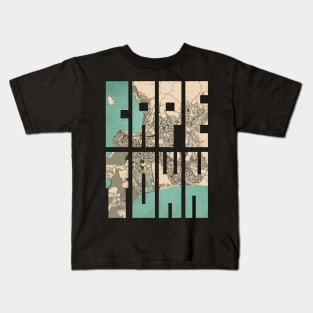 Cape Town, South Africa City Map Typography - Vintage Kids T-Shirt